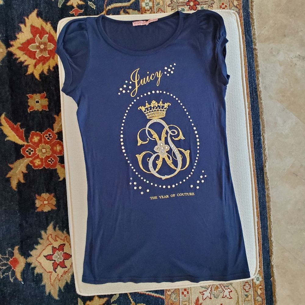 Juicy Couture Small Embellished blue top